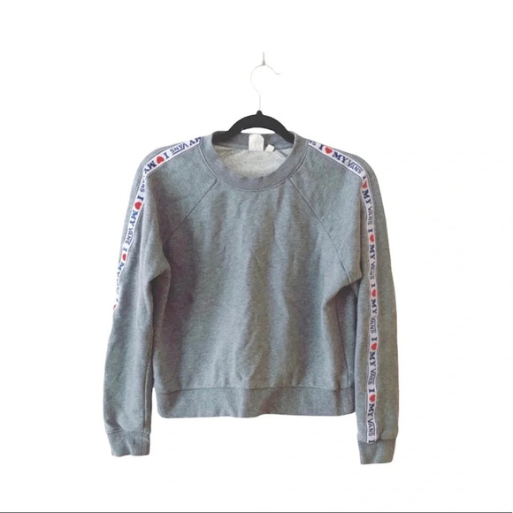 Vans Heather Gray Icon Pullover Cropped Sweatshirt Xsmall Women’s - Picture 9 of 9